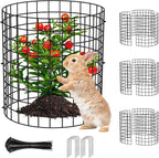 U0U 3 Pack Plant Protector from Animals,9 PCS Metal Mesh to Keep Animals Out,Plant Cages for Outdoor Plants,Plant Guards from Animals Rabbits Chicken Squirrels (11.8 x 15.7inch-3 Pack)