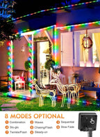 Brightown Solar Rope Lights, 2-Pack 39FT 100LED IP65 Waterproof Solar Outdoor Lights, Solar Powered Fairy Lights with 8 Lighting Modes for Party Garden Yard Home Holiday Tree Decoration, Multicolor