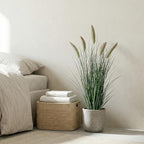 Artificial Cattail Reed Grass Plants Indoor,Faux Cattail Grass Plant Artificial Plant Grass Outdoor,Fake Grass Tall Green Onions Fake Plant, Living Room Kitchen Office Decor 36“ 1 PCS