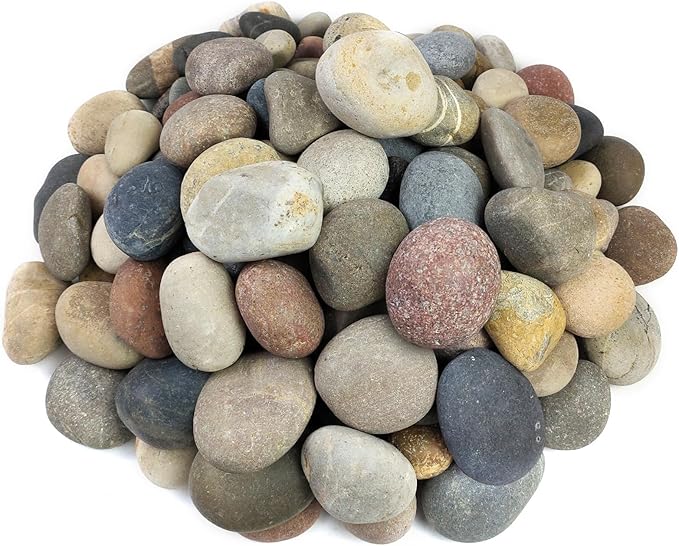 FANTIAN 20 lbs Large River Rocks for Outdoor Landscaping, 3-4 Inch Decorative Pebbles for Landscaping Garden Yard Paving Fish Tank Plant Crafting Walkways and Painting