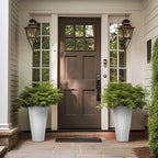 Kante Tall Round Planter Set of 2, 18 Inch Tall Decorative Planter Pots for Outdoor Indoor Garden Patio Front Porch (White)