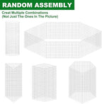 winemana 12 Set Garden Plant Protector Cage,36 Pcs 24x12 IN Metal Wire Protectors for Plants, Protection Cages with Stakes Nylon Ties Animals Barrier to Keep Rabbit Chicken Away from Flower Vegetables