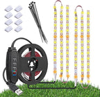 Grow Light Strip Waterproof Grow Lights for Indoor Plants Full Spectrum Plant Grow Lights Indoor with Auto ON/Off Timer White Red 120 LEDs Sunlike Grow Lamp for Plant Light for Indoor Plants (1)