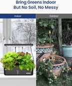 iDOO Hydroponics Growing System Kit 12Pods, Indoor Herb Garden with LED Grow Light, Built-in Fan, Auto-Timer, Adjustable Height Up to 11.3", for Home School Office, Gifts for Women Men Fathers