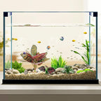 Moonorange Reptile Artificial Plants, Terrarium Plants Decorations Supplies, Aquarium Fish Tank Plant, Amphibian Habitat Hideout Tank Accessories(L Set-3pcs/D)