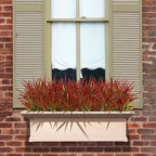 16 Pcs Artificial Plants Outdoor Fake Grass Faux Greenery Stems UV Resistant Plastic Plants Shrubs for Planters Patio Garden Front Porch Pathway Spring Summer Home Decor, Red