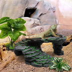 Moonorange Reptile Artificial Plants, Terrarium Plants Decorations Supplies, Aquarium Fish Tank Plant, Amphibian Habitat Hideout Tank Accessories (M Set-2pcs/D)