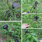 SIXCAR Weed Remover Tool,Portable Garden Weeder Tool,New Manganese Steel Weeding Tools,for Hand Weeder for Vegetable Gardening Backyard Farm Planting & Uprooting Weeding Tool (Rubber 6-Tooth)