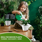 Utopia Home Self Watering Pots for Indoor Plants, Planters for Indoor Plants, Multi-Size Flowerpot, Set of 5 Plant Pots with Drainage & Reservoir, 6.8"/6.4"/5.9"/5.5"/4.9" (White)