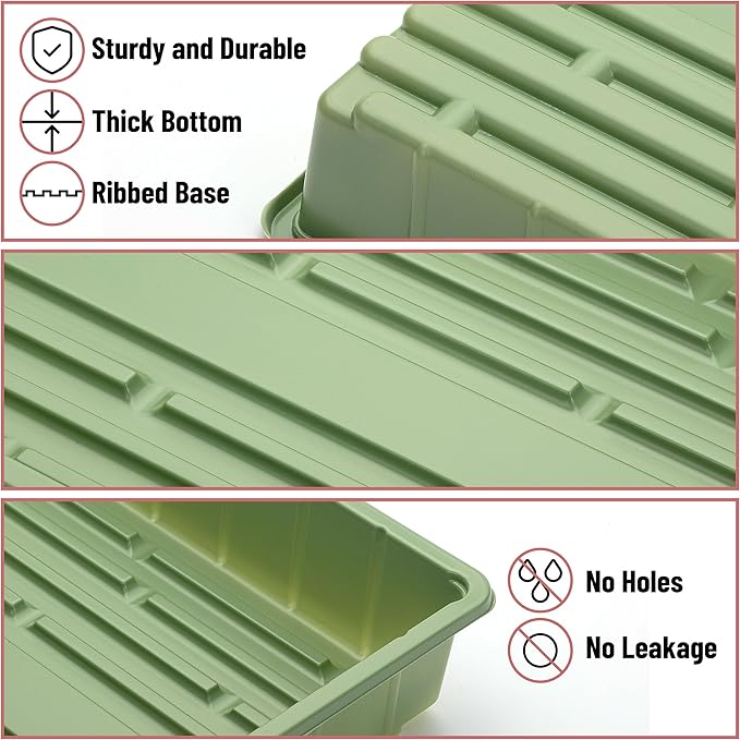 Mr. Pen-Plastic Growing Trays, 5 Pack, Plant Tray, Seed Tray, Propagation Tray