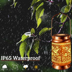 Solar Lanterns Outdoor Waterproof Gifts for Women Grandma Gifts for Mom Dragonfly Projection Garden Decor Solar Hanging Lantern Metal for Patio Yard Festival Pathway Landscape (Dragonfly, 4)