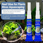 1DFAUL Aquarium Glue Fish Safety, 25Pcs Coral Reef Glue for Plants Moss, Coral, Stone, Wood Aquascaping, Quick Drying (25)