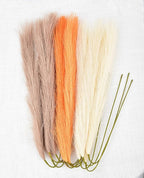 LSKYTOP Orange Pampas Grass Decor,23Inch 12pcs Faux Pampas Grass Bouquets Artificial Pampas Fake Pampas Flower for Home Living Room Bedroom Vase Decor