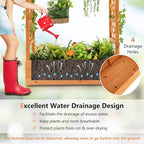 MAT EXPERT Raised Garden Bed with Trellis & Hanging Roof, Lattice Panel with Drainage Hole for Flower, Climbing Plant, Herb, Planter Box for Garden, Patio, Yard (2, 43.5" x 17.5" x 44" (L x W x H))