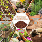 Riare 100 Pcs 40mm Organic Coco Coir Seed Starter Soil, Compressed Coconut Coir Potting Soil Mix for Seed Starting, Coconut Fiber Pellet for Planting Indoor & Outdoor Plants, Vegetables, Garden