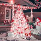 JMEXSUSS 200 LED Red and White String Lights Indoor Outdoor, 66ft Christmas Lights Indoor Clear Wire Plug in for Bedroom Tree Christmas Graduation Party Decorations