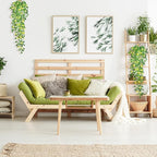 3 Packs LED Artificial Hanging Plants, 3.6 ft Fake Hanging Plant, Ivy Vine Fake Leaves Greeny Chain Wall Home Room Garden Wedding Garland Outside Decor (Basket Not Included) (Watermelon Leaves Style)