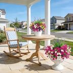 Artificial Flowers Fake Plants for Outdoors Decoration, 12 Bundles Silk Morning Glory with 2PCS Lavender Realistic UV Resistant Faux Spring Flowers for Outside Planter Yard Patio Garden Home Indoor
