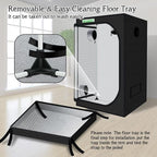 zazzy Grow Tent 32"x32"x63", High Reflective Mylar Grow Room with Observation Window, Removable Floor Tray and Tool Bag for Planting Indoor Fruit Flower Veg 3'X3'