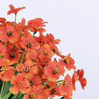AGIRL 24 Bundles Artificial Fall Flowers Outdoor Indoor Decoration,Fake Plastic Flowers,Faux Mums Plant for Thanksgiving Fall Decor,for Hanging Outside Garden Front Door Porch Patio Window Box