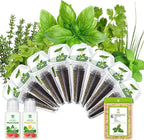 Herb Seed Pod Kit With Basil Mint Thyme Mixed, Grow Anything Seed Starter Pod Kit for Hydroponics Growing System with Plant Food, Seeds Included Genovese Basil, Italian Parsley, Oregano, Chive (8-Pod)