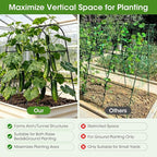 Cucumber Trellis for Raised Bed,U-Shape Garden Trellis for Climbing Plants Outdoor, Metal Arch Vegetables Trellis, Plant Support for Vine (Black, 31.5" Lx21.6 Wx47.2 H-Small)