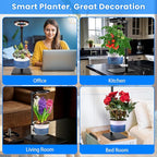 Large Plant Venus Fly Trap Terrarium Kit with Grow Light Timer&Metal Stand, African Violet Pots Self Watering Planter for Herbs,Carnivorous Plants,Gardening for Mom Garden Lover