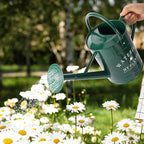 Galvanized Watering Can for Outdoor Indoor Plants, 1 Gallon Decorative Countryside Water Can with Removable Spout, Metal Watering Can for Indoor Plants and Garden Flower (Green)