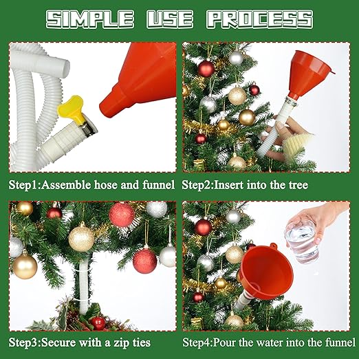 1.5m Christmas Tree Watering Funnel - Long Spout Watering System for Large Indoor & Outdoor Plants