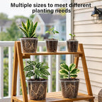Bluepro 20 Pack 8/6/5/4/3.5 Inch Reinforced Large Clear Nursery Pots with Drainage Hole, Transparent Variety Pack Plastic Plant Pot for Vegetable Propagation, Root Cutting, Seed Starting