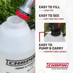 Chapin Pump Sprayer, 1‑Gallon, Deluxe, Lawn & Garden, Translucent Poly Tank, Ergonomic Handle, Adjustable Cone Nozzle & in‑Tank Filter for Herbicides, Pesticides, Fertilizers & Cleaning Applications