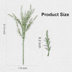 HyeFlora Artificial 10PCS Greenery Plants Stems Fake Rosemary Bush Faux Grass Sprigs Branches Real Touch DIY Sage Stem for Festival Home Kitchen Garden Party Farmhouse Office Decor