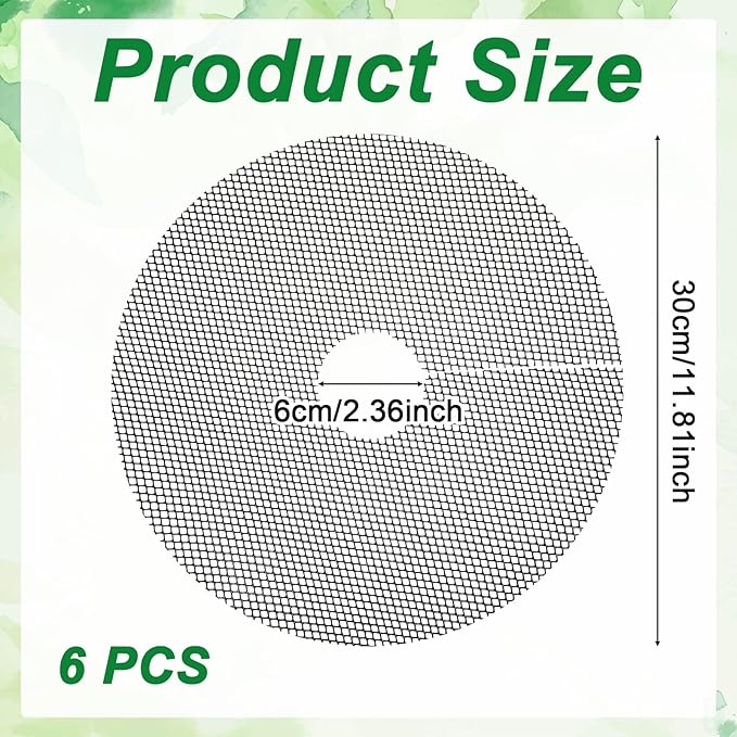 6 Pcs Plant Pot Cover Cuttable Plant Protector from Cats Indoor Dig-Free Plants Pot Soil Guard Flower Pots Grid Guard for Outdoor Garden Balcony