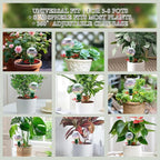 2 Pack Glass Self-Watering Globes for Plants, 6oz Automatic Plant Waterer Bulbs with Terracotta Slow Release Spikes, Vacation Indoor Outdoor Houseplant Watering Devices