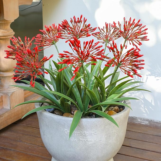 Artificial Flowers for Outdoors 18.9 in Large Fake Plants Outdoor Flower Spring Summer Decoration Outside for Front Porch Garden Window Box