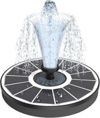 Yzert Solar Fountain for Bird Bath Direct Sunlight High Efficiency 3.5W Glass Panel Solar Water Fountain Outdoor Garden Flower (White)