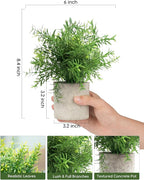 Velener 2Pcs Artificial Potted Rosemary Plants- Rustic Farmhouse Fake Shrubs for Decoration Centerpieces Living Room, Shelf Bedroom Aesthetic Green Bathroom Accessories Boho Small Desk Plant Office