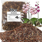 Orchid Bark Potting Mix 18 Quart, Mix Pine Bark,Perlite, Sphagnum Moss and Clay Pebbles for Plants, Orchid Garden Soil for Potting,Repotting