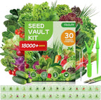 30 Heirloom Seeds Variety Pack - 18500+ Seeds for Planting Vegetables, Home Garden Seeds for Hydroponic, Indoor and Outdoor, Easter Unique Gift for Mother, Women, Mom, Friend, Her