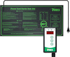 iPower Seedling Heat Mat Heating Pad 10"x20" with Digital Thermostat Combo Set, Waterproof for Indoor Seed Starting and Plant Germination