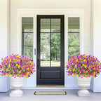 BLEUM CADE Artificial Flowers for Outdoors, 24 Bundles Faux Plants Outdoor Artificial Flowers for Decoration, UV Resistant Fake Flowers Artificial Plants & Flowers for Outdoors Garden Decor