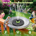 SZMP Upgraded 3.5W Full Glass Panel Solar Fountain for Bird Bath, Floating No-Installation Solar Powered Water Fountain Pump with 7 Nozzles, for Garden, Pond Decor (Black)