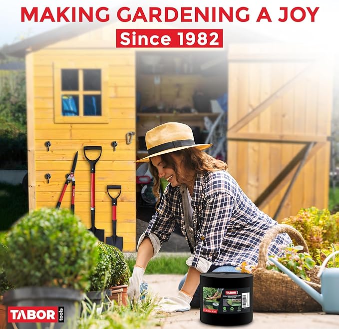 TABOR TOOLS 40 Ft Terrace Board, 5 Inch High, 0.04" Inch Thin, Landscape Edging Coil, Grass Barrier, Bender Board, Garden Liner, ES21. (Black)