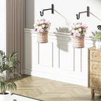 Hanging Plant Brackets 8 Inch - 2 Pack Plant Hanger for Hanging Plants, Heavy Duty Plant Hook for Hanging Bird Feeders, Flower Baskets, Wind Chimes, Lanterns, Indoor or Outdoor.