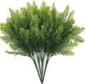 PASYOU Artificial Boston Fern Plants Decor, Fake Shrubs Greenery Leaves Plant Bamboo UV Resistant for Outdoors Indoor Hanging Planter Front Porch Garden Farmhouse Decoration 4 Pack