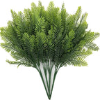 PASYOU Artificial Boston Fern Plants Decor, Fake Shrubs Greenery Leaves Plant Bamboo UV Resistant for Outdoors Indoor Hanging Planter Front Porch Garden Farmhouse Decoration 4 Pack