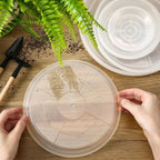Augshy 18-Piece Flowerpot Tray, Clear Plant Pot Saucers, Reliable Plant Trays for Pots,4/6 Inches Transparent Plant Pot Trays, Water-Repellent Plant Saucers for Gardens, Balconies and Indoors