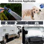 SPECILITE 200ft 304 Stainless Steel Garden Hose Metal, Heavy Duty Water Pipe with Nozzles for Yard, Outdoor - Flexible, Never Kink & Tangle, Puncture Resistant (Sliver)