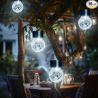 GIGALUMI Solar Lights Outdoor Waterproof, 16 Pack Solar Hanging Lights Garden Decor, Gifts for Women, Solar Outdoor Lantern Waterproof Cracked Glass for Yard, Fence, Tree(Cold White)
