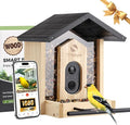 TT Nature Bird Feeder with Camera, Upgraded 1.5L Smart Birdhouse Al Identify for 10000 Plus Species, Auto Capture & Real-time Notifications, Ideal Gift for Bird Lovers (Iron Roof)